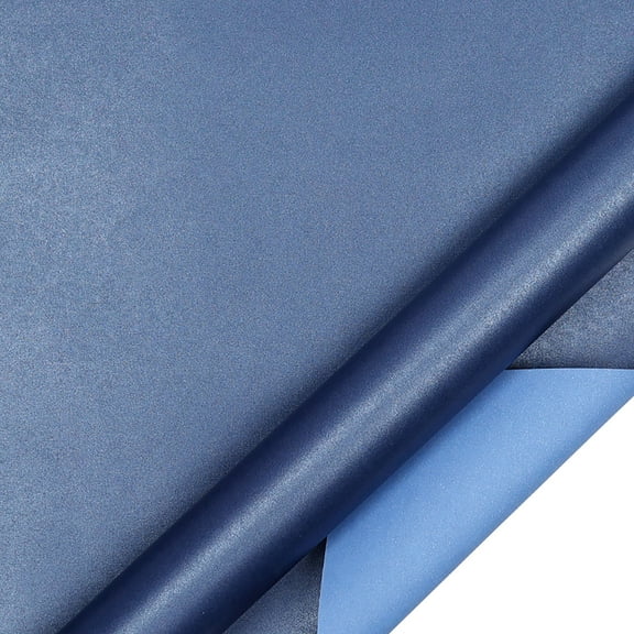 Tyidzon Matte Wrapping Paper, Solid Color Pearly-Lustre Birthday Gift Wrapping Paper Rolls for Christmas Wedding Valentine's Day Birthday DIY Bouquet (17In x 32.8FT, Blue)