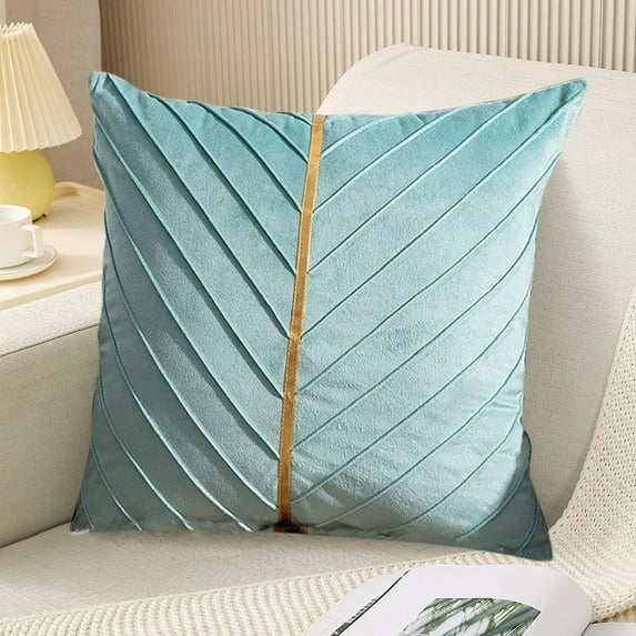 Tyidzon Modern Decorative Throw Pillow Covers Soft Comfortable Pillow Cases Solid Color Pillowcases for Sofa Couch Bedroom Living Room Home Decor, Light Blue