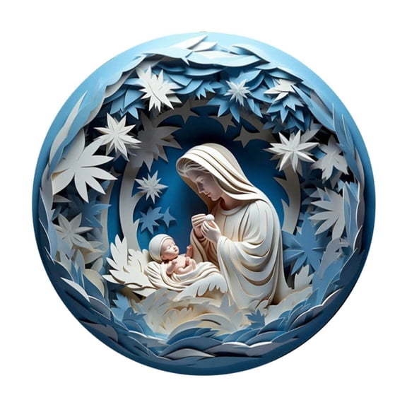 Tyidzon Nativity Ornaments Christmas Decorations Indoor Nativity Scene Ornaments, Christmas Tree Ornaments, The Birth of Jesus Decorations, Religious Xmas Decor for Home