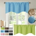 thumbnail image 1 of Tyidzon Navy Valance Curtains Faux Linen Slub Textured Valance for Windows, Small Kitchen Blackout Curtains for Living Room Bathroom Laundry Basement, 52X18 Inch, 1 Piece, 1 of 2