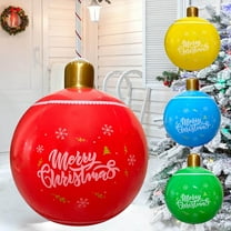 Tyidzon PVC Inflatable Christmas Ball 20 Inch Christmas PVC Inflatable Decorated Ball Outdoor Christmas Decorations Inflatable Christmas Ornaments for Yard Holiday Decorations
