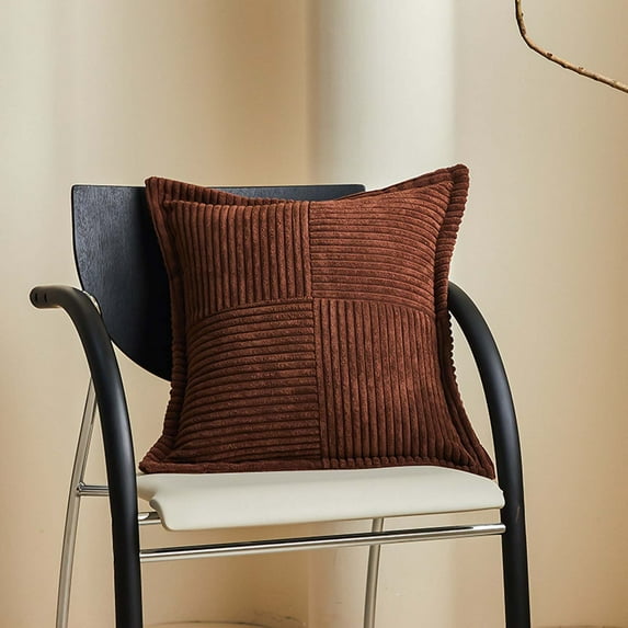 Tyidzon Pillow Covers Decorative Throw Pillow Covers Soft Solid Couch Pillowcases Patchwork Textured Cushion Covers for Living Room Bed Sofa 17.72X17.72 Inch