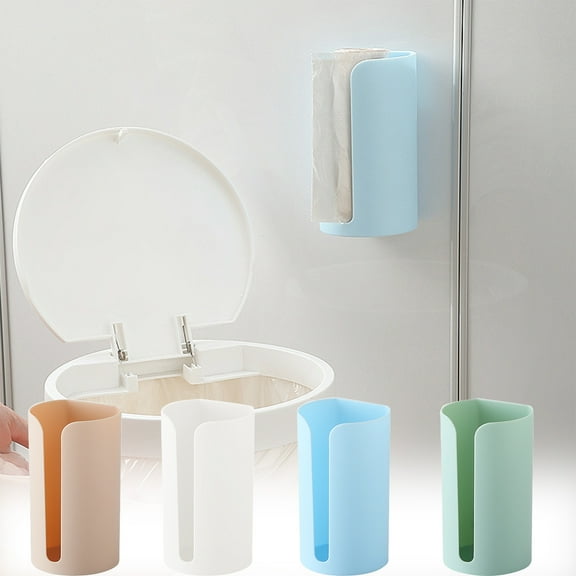 Tyidzon Plastic Bag Holders for Grocery Bags Trash Bags, Plastic Bag Holder Wall Mount Or Adhesive Grocery Bag Organizer, Under Sink Plastic Grocery Bag Storage, Blue