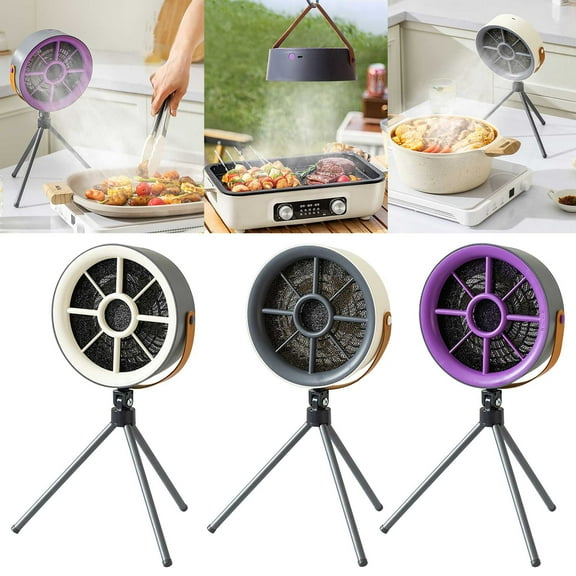 Tyidzon Portable Range Hood Kitchen Desktop Exhaust Fan, Rechargeable 3-Speed Exhaust Fan for Kitchen, Caravanning, Hotpot, and Barbecue, with Low-Noise