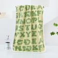 thumbnail image 1 of Tyidzon Premium Towels, Ultra Soft Hand Towels for Bathroom, Letter Prints Highly Absorbent Face Towels for Bath Gym Shower(Green, 14x30"), 1 of 7