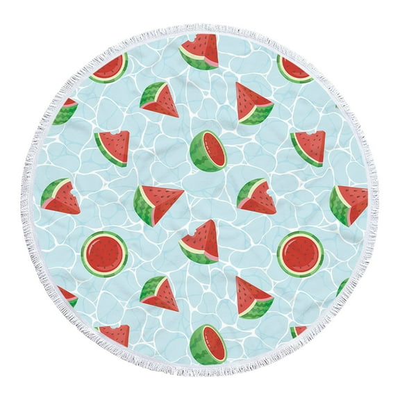 Tyidzon Round Printed Beach Towel Lightweight, Sand Free, Soft Absorbent Beach Towels for Travel Sports Pool Swimming Bath Camping Seaside Holiday