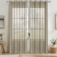 thumbnail image 1 of Tyidzon Sheer Curtains 98 inch Length 1 Panels, Semi-Transparent Curtains Curtains for Living Room/Dining Room/Bedroom Window Curtain, 39x98 inch, 1 of 6