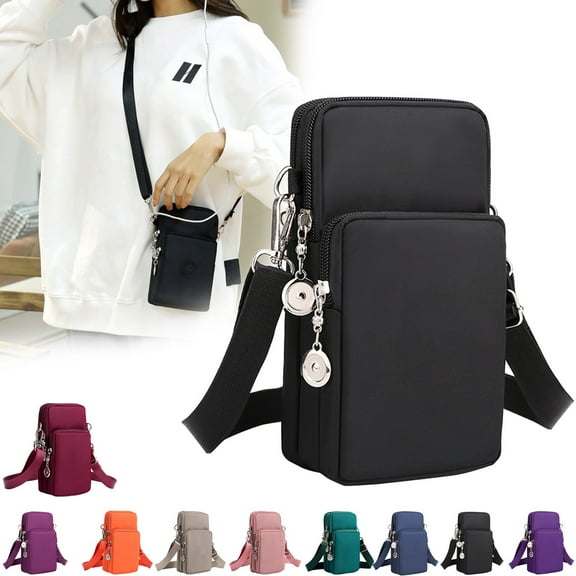 Tyidzon Small Crossbody Bags for Women Oxford Cloth Shoulder Bag with Adjustable Strap, Zipper Crossbody Purse for Travel, Hiking