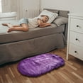 thumbnail image 1 of Tyidzon Soft Fluffy Rugs for Bedroom Bedside Rug 19x31 inch, Washable, Furry Sheepskin Area Rug for Living Room Girls Room, Shag Carpet Home Decor Purple, 1 of 5