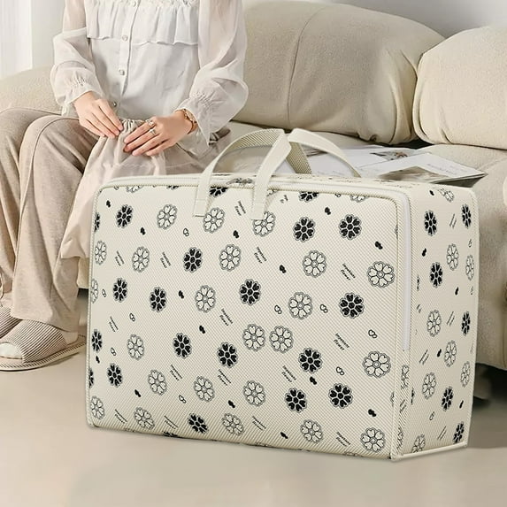 Tyidzon Soft Storage Bags with Zip Handles, Bedding, Sweaters, Clothes Organizer in Wardrobe, Storage Bags for Sheets Blankets Pillows, Clothes