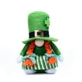 thumbnail image 1 of Tyidzon St Patricks Day Gnome Ornaments, Plush Green Gnomes with Shamrock for St. Patricks Day Decorations, Irish Festival Faceless Doll Gnome Gifts for Kids Women Men Shelf Table Decor, 8.3", 1 of 6