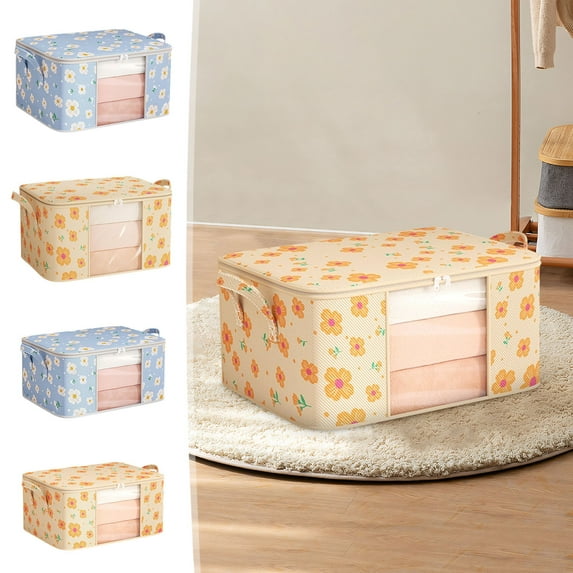 Tyidzon Storage Bags with Zipper and Clear Window, Storage Containers for Seasonal Clothes and Bedding, Closet Organizers and Storage Bag