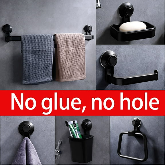 Tyidzon Suction Cup Towel Bar, Adhesive Towel Rack No Drill Wall Mounted Towel Racks for Bathroom Kitchen Toilet Shower Door Portable Towel Holder Bathroom, White