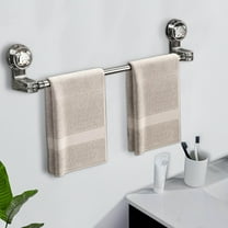 Tyidzon Suction Cup Towel Bar, Towel Racks for Bathroom, Stainless Steel Removeable Shower Mat Rod Shower Door Adhesive Towel Bar Suction Towel Rack