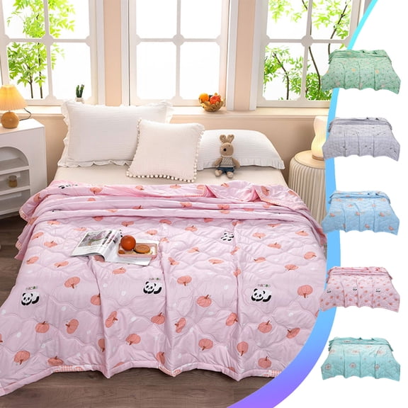 Tyidzon Summer Cooling Comforter Lightweight Breathable Cooling Blanket, Soft Comfortable Washed Cotton Quilt All Seasons Use Bedding, 39x59 Inch