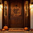 thumbnail image 1 of Tyidzon Sunflower Wreath, Artificial Fall Floral Garland with Berries and Leaves for Front Door and Home Decor, 15.8 in, 1 of 6
