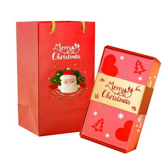 Tyidzon Surprise Gift Box Explosion for Money, Unique Folding Bouncing Red Envelope Gift Box with Sequins, Cash Explosion Box for Birthday Anniversary Valentine Holiday - Red Christmas