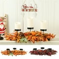 thumbnail image 1 of Tyidzon Thanksgiving Decorations Three-Legged Candlestick Candle Rings, Home Desktop Candlestick Rattan Garland Decoration Party Matching Ornaments, 1 of 6