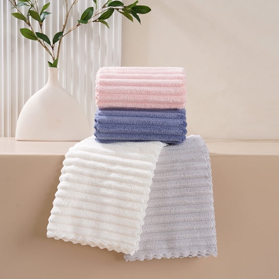Tyidzon Thickened Fleece Checkered Towel, Super Absorbent Face Bath Towel, 30x14 inch Soft Towel for Home Gym Travel