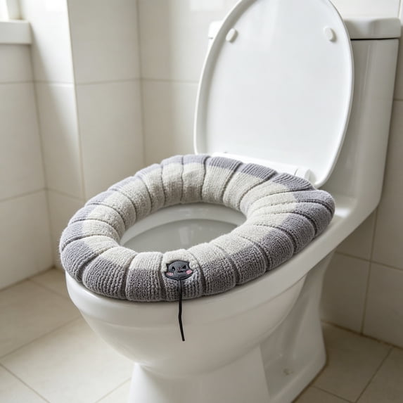 Tyidzon Thickened Toilet Seat Cushion Washable Comfort Toilet Seat Cover Pads Fits Standard Toilet Lids for Bathroom Household Use