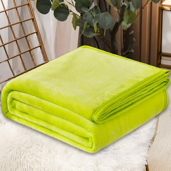 Tyidzon Throw Blanket, 39x59" Soft Fleece Throw Blanket for Couch Fluffy Double Layer Nap Blankets for Home Room Sofa Bed Decor, Green