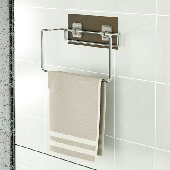 Tyidzon Towel Racks for Bathroom Wall Mounted Easy Installation Towel Bar Durable Space-Saving Towel Rack for Bathroom, Home Decor, Silver