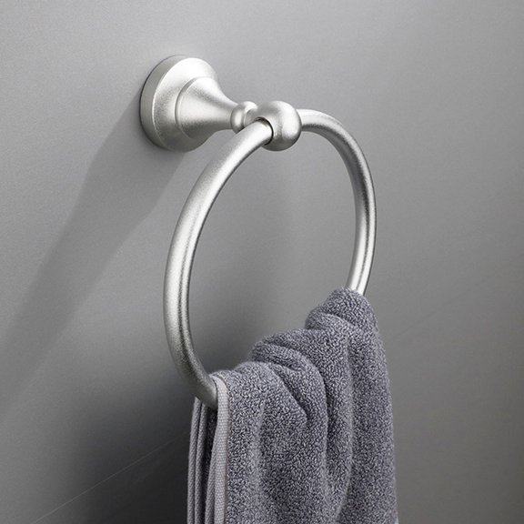 Tyidzon Towel Ring No Drill Bathroom Stainless Steel Bathroom Towel Rack Round Towel Racks for Bathroom, Small Size Hand Towel Hanging Rod Rag Towel Rack