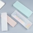 thumbnail image 1 of Tyidzon Translucent Pencil Box Multifunctional Sturdy Plastic Clear Pencil Case with Snap-Tight Lid, Stackable Stationery Organizer for Kids School Office Supplies, 1 of 3