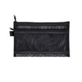 thumbnail image 1 of Tyidzon Transparent Mesh Zipper Pouch Bags, Large Capacity Pencil Pouch, Double-Layer Zipper Storage Bag for Classroom, College, Cosmetics Makeup, Travel & Office Supplies, 1 of 2