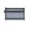 thumbnail image 1 of Tyidzon Transparent Mesh Zipper Pouch Bags, Large Capacity Pencil Pouch, Double-Layer Zipper Storage Bag for Classroom, College, Cosmetics Makeup, Travel & Office Supplies, 1 of 2