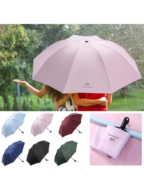 Upf 50+ UV Protection Travel Umbrella Small Folding Umbrella Large Size Strong Windproof Foldable Compact Umbrellas for Women Men