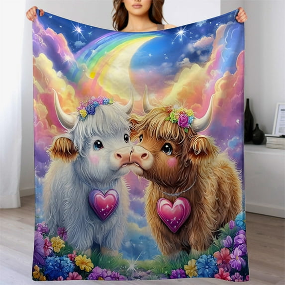 Tyidzon Valentine's Day Blanket 28" X 39" Throw Blanket Valentine's Day Gift Plush Warm Love Decor for Sofa Couch Bed Home Decoration