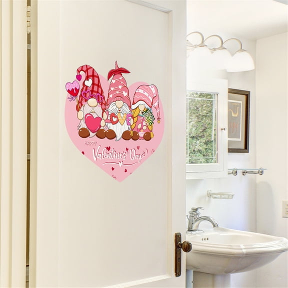 Tyidzon Valentine's Day Hearts Window Clings for Glass Window, Happy Valentines Day Heart Window Stickers Decals Decorations Party Supplies for Wedding Anniversary Valentines