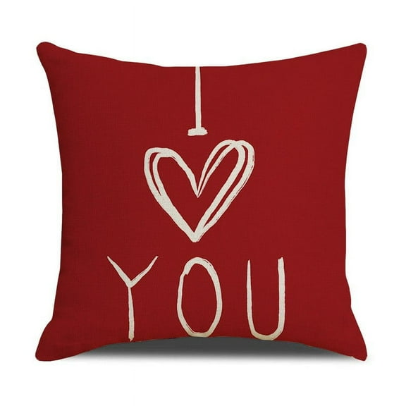 Tyidzon Valentine's Pillow Cover 18X18 Inch Valentine's Day Decorations Farmhouse Home Decor Cushion Case for Living Room, Sofa & Bed