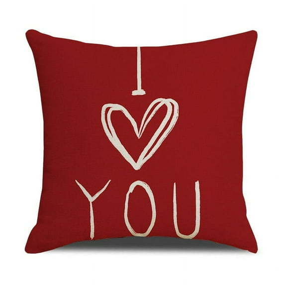 Tyidzon Valentine's Pillow Cover 18X18 Inch Valentine's Day Decorations Farmhouse Home Decor Cushion Case for Living Room, Sofa & Bed