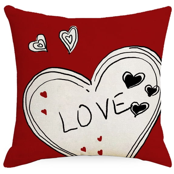 Tyidzon Valentines Day Decorations Throw Pillow Covers 18x18 Inch, Valentine Pillow Case for Couch Sofa Home Inside Outside Holiday Party Decor