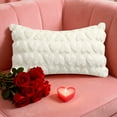 thumbnail image 1 of Tyidzon Valentines Day Throw Pillow Covers 12X20 Inch Valentines Day Decorations Red Soft Plush Faux Fur Wool Love Heart Pillow Covers for Sofa Living Room Couch Bed, 1 of 6
