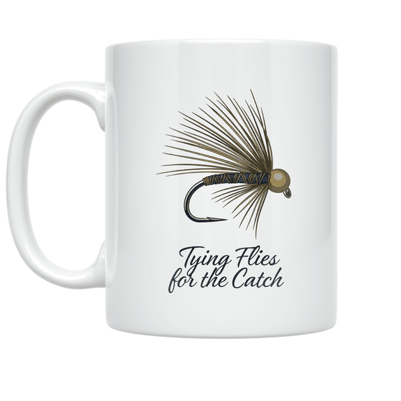 Tying Flies for the Catch - Fly Tying Hobbyist - 11 oz Ceramic Coffee Mug