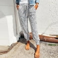thumbnail image 1 of Ayolanni Plus Size for Women Joggers High Waist Elastic Wide-Leg Leopard Print Athletic Ladies Pants, 1 of 8