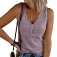 thumbnail image 1 of Ayolanni Tops Women V-Neck Muscle Sleeveless Solid Tank Tops Tunic Tshirt for Women, 1 of 5