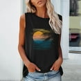 thumbnail image 1 of Tyiszil Womens Tops Round Neck Graphic Sleeveless Muscle Tank Tops Womens Shirts, 1 of 4