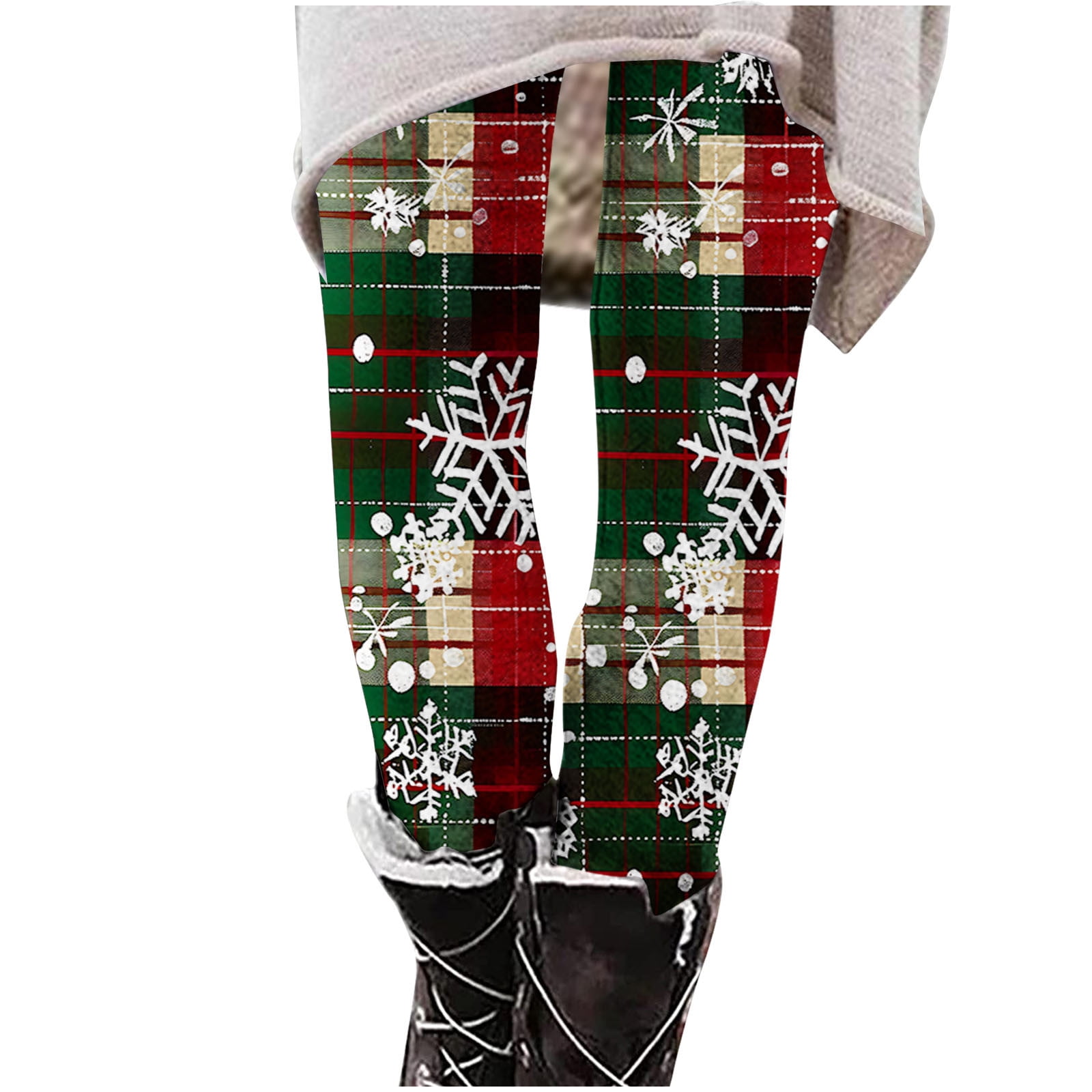 Tyiszil Yoga Plus Size Pants for Women Clearance Stretchy Christmas