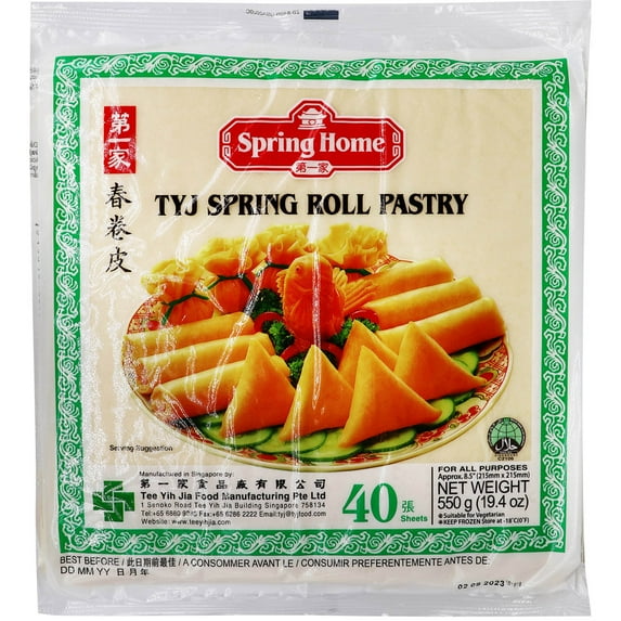 Tyj Spring Roll Pastry 8.5in