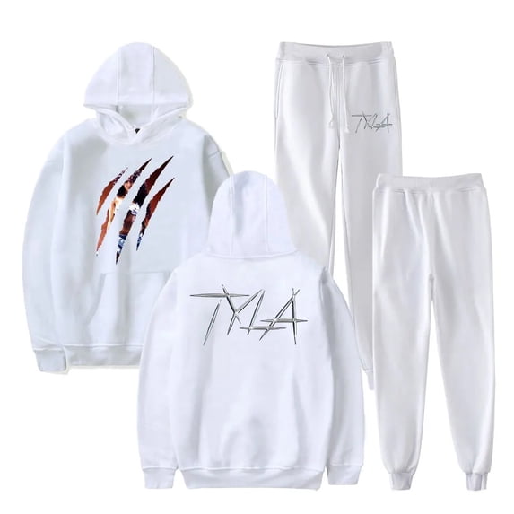 Tyla Scratch Hoodie Jogger Pants Fashion Two Piece Set Women Men Sweatsuits