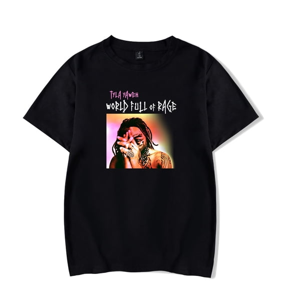 Tyla Yaweh Rapper HipHop Hooded World Full of Rage Tour T-shirt Women Men Casual Short Sleeve Tee
