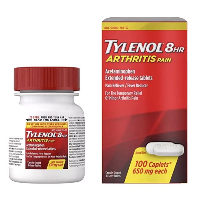 Tylenol 8 Hour Arthritis & Joint Pain Acetaminophen Caplets, (100 Count
