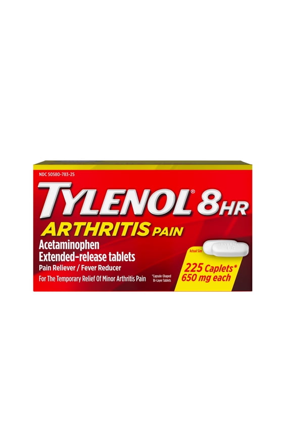 8 Hour Arthritis for Fast Pain Relief, Acetaminophen 650 mg Extended Release, 225 Count