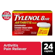 Tylenol 8 Hour Arthritis & Joint Pain Acetaminophen Caplets, 24 Count