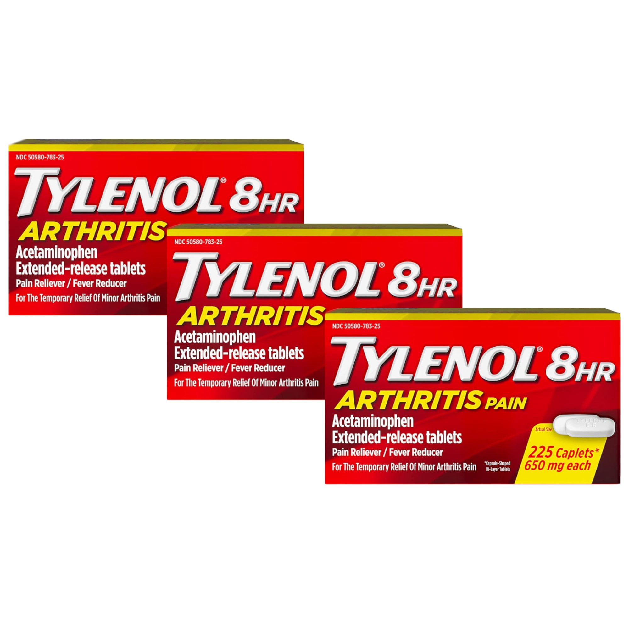 Tylenol 8 Hour Arthritis Pain Extended Release 650 mg Caplets 225