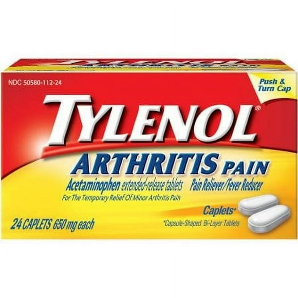 Tylenol 8 Hour Arthritis Pain Extended Release 650 mg Caplet (Pack of 2)